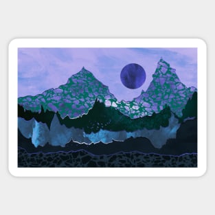 Extravagant purple world Sticker